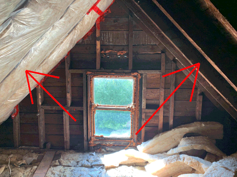 attic space missing insulation